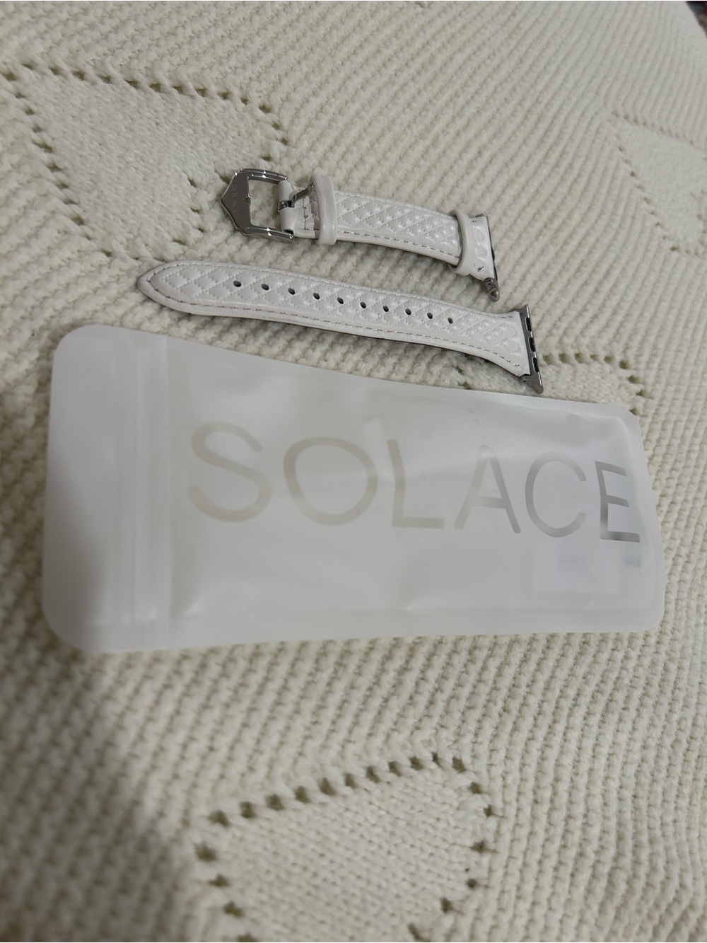 Solace White Leather Watch Strap - Women Accessories
